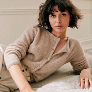 Sezane Gaspard Cardigan - Light Beige XS